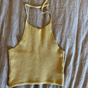 Brandy Melville cotton blend halter top.